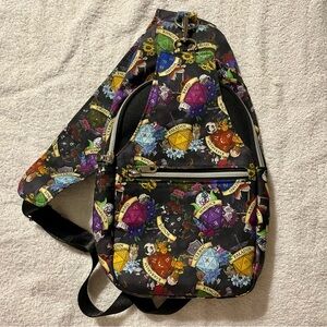 Dungeons & Dragons Classes D20 Dice Print Crossbody Sling Bag Handmade